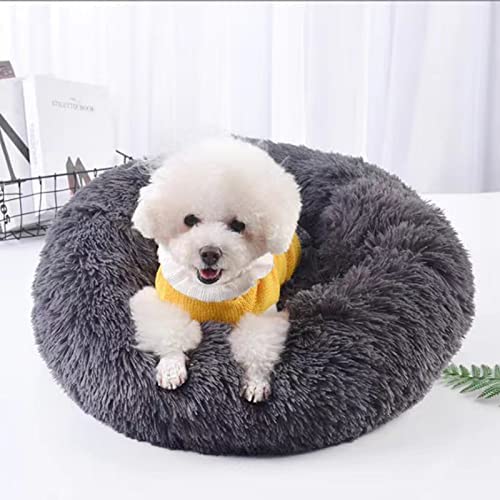 Nisrada Dog Bed for Small Medium Large Dogs, 20 inch Calming Dogs Bed, Washable-Round Cozy Soft Pet Bed for Puppy and Kitten with Slip-Resistant Bottom