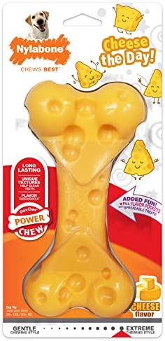 Nylabone Cheese Dog Toy - Power Chew Dog Toy for Aggressive Chewers - X-Large/Souper (1 Count)
