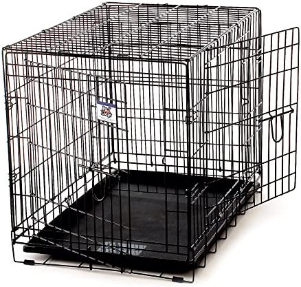 Pet Lodge Medium Wire Double Door Dog Crate Medium Wire Double Door Crate, Great for Pets Up to 50lbs (Item No. WCMED)