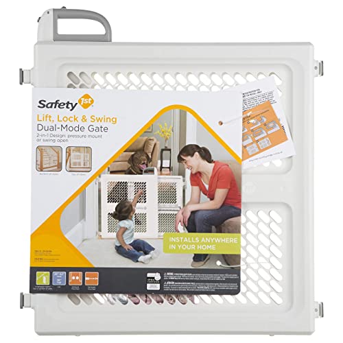 Safety 1st Pressure Mount Lift, Lock and Swing Gate, Fits Spaces Between 28" and 42" Wide