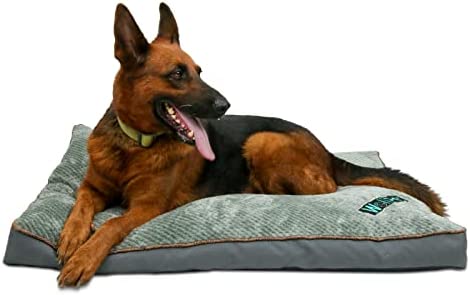 WoliPet Rectangular Pet Bed Mat for Medium and Large Dogs Up to 75 lbs Large Dog Bed with Removable Washable Cover Anti-Slip Bottom Dog Pillow Bed. (40"*30"*3". Neutral Grey. L. )