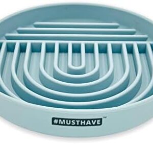 #MUSTHAVE Silicone Slow Feeder Dog Bowl | Longer Mealtimes | Reduces Over-Eating | Improves Digestion | Reduces Vomiting | Reduces GI Discomfort | Reduces Bloating | Non-Slip Suction Cup | Leaden